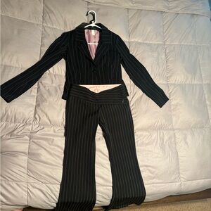 Pin striped pantsuit
